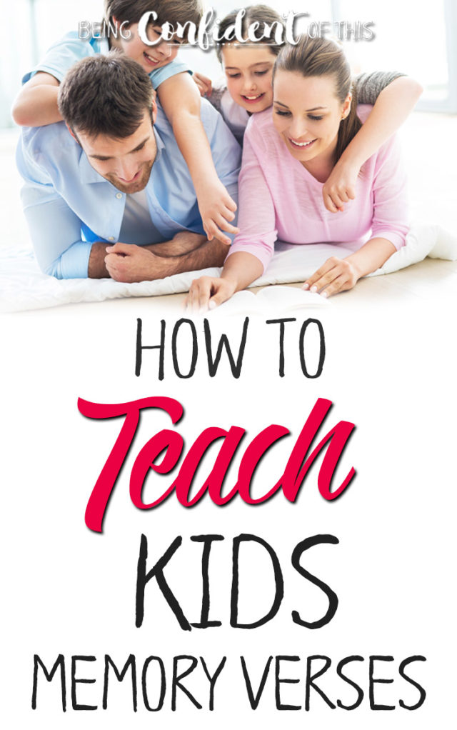 Use these creative methods to teach memory verses to all sorts of learners! #bibleverses #parentingtips #teachinghacks #childrensministry Being Confident of This | How to teach kids scripture | easy ways for kids to learn Bible verses | learning styles | putting verses to song | using hand motions for Bible memorization | children's ministry | Christian parenting | raising godly kids