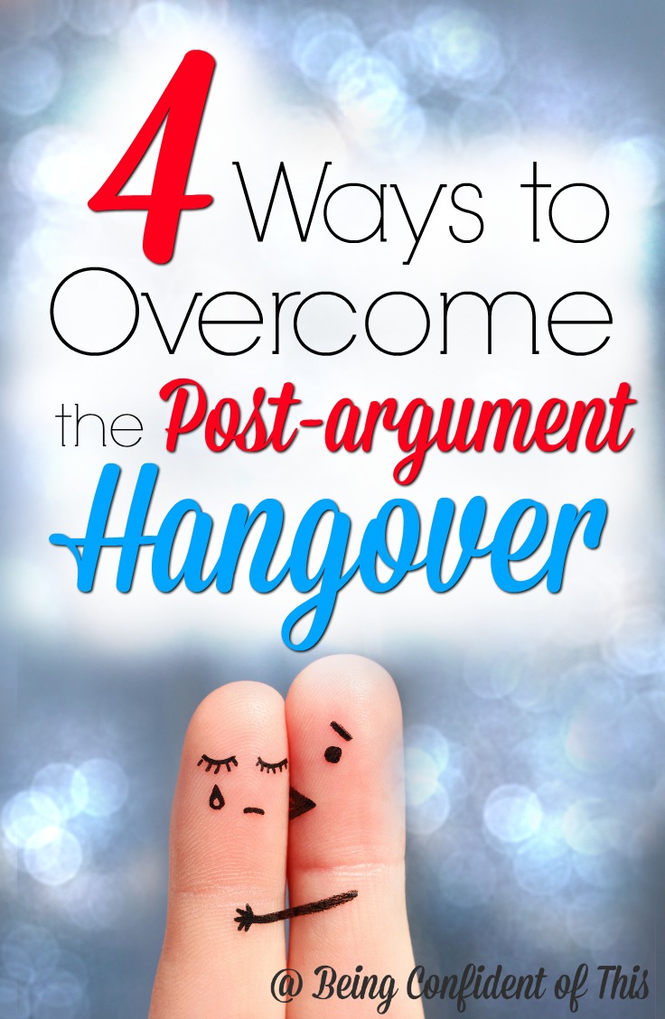 You argued with your husband...again... but then you reconciled. So why do you still feel defeated inside? Learn how to overcome the post-argument hangover emotions that keep you from experiencing victory. 4 Ways to Overcome the Post-argument Hangover