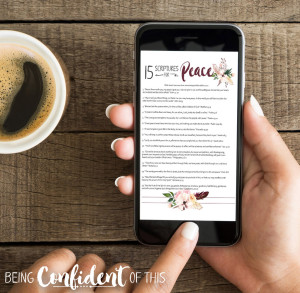 Are you longing for a bit of peace in the holiday hustle? Christian women|Being Confident of This|holidays|busy|overwhelmed|chaos|full schedule|seeking Christ|Bible verses|devotional|encouragement #peace #Christmas #freeprintable #Bibleverse